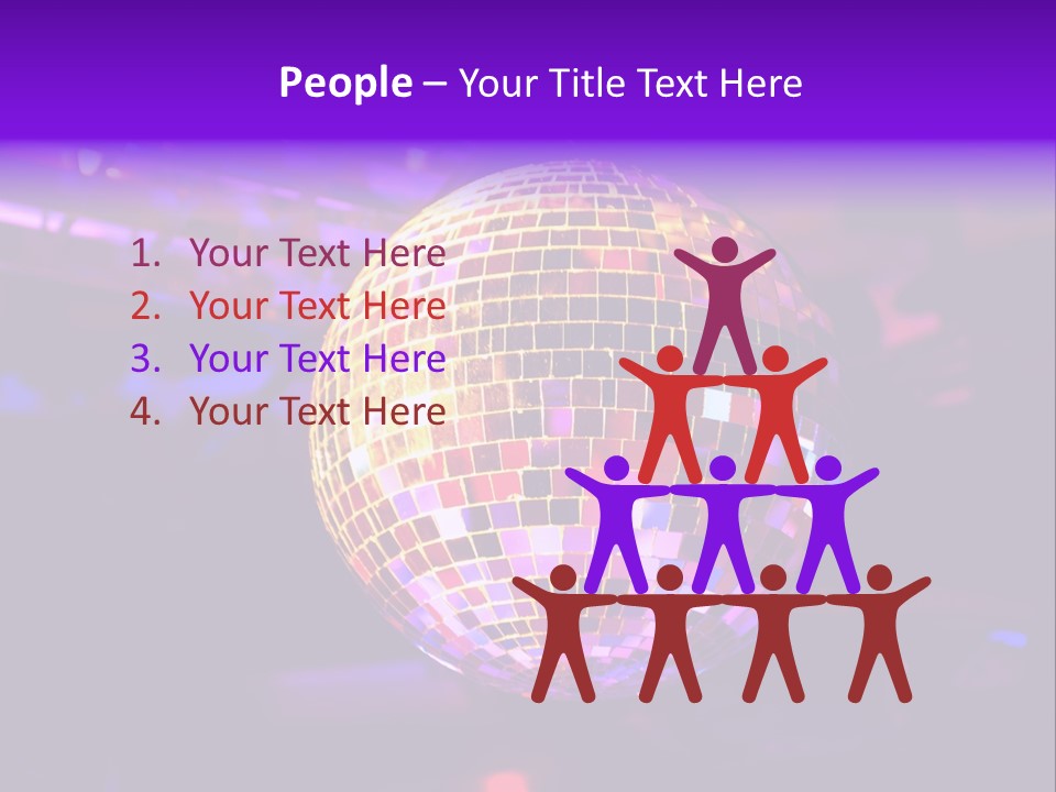 Retro Purple Dance PowerPoint Template