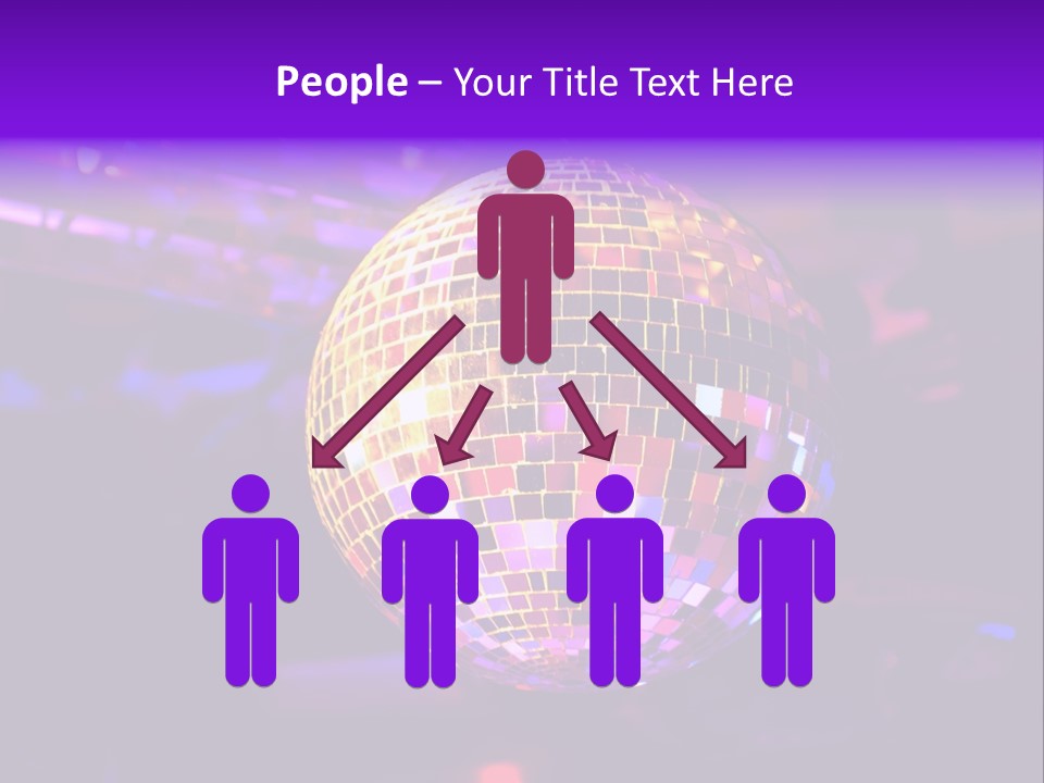 Retro Purple Dance PowerPoint Template