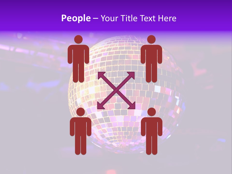 Retro Purple Dance PowerPoint Template