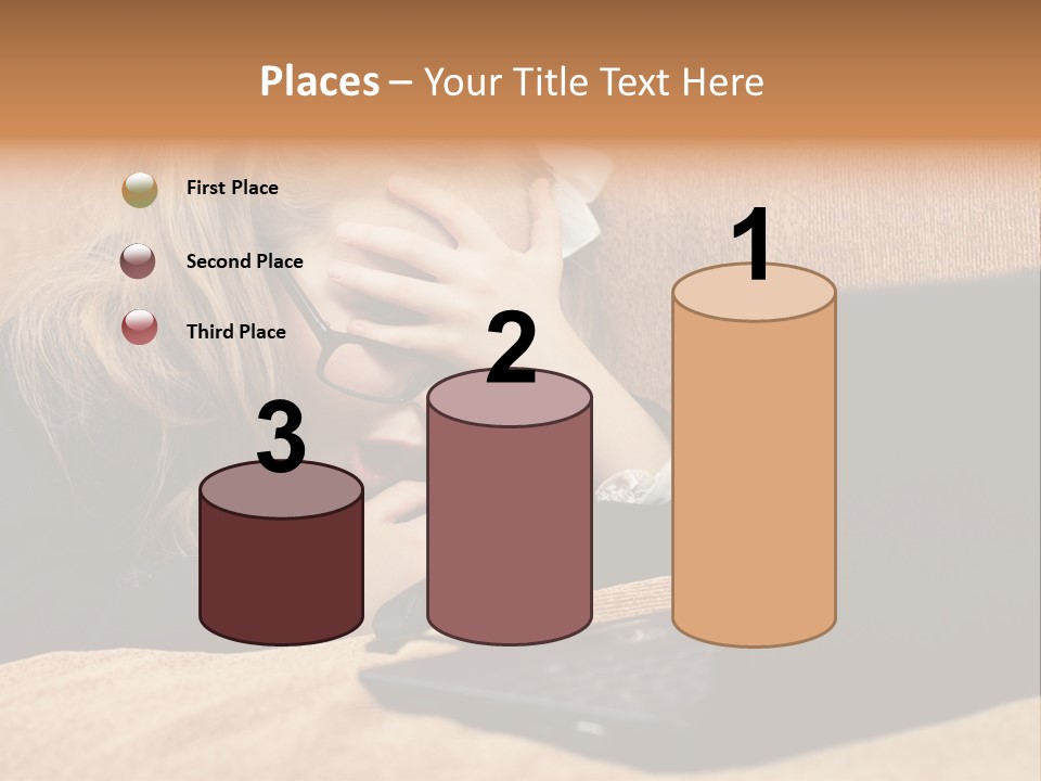 Child Businesswoman Wireless PowerPoint Template