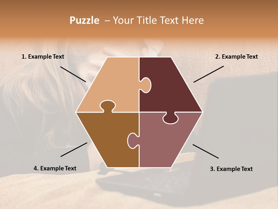 Child Businesswoman Wireless PowerPoint Template