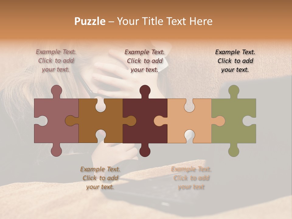 Child Businesswoman Wireless PowerPoint Template