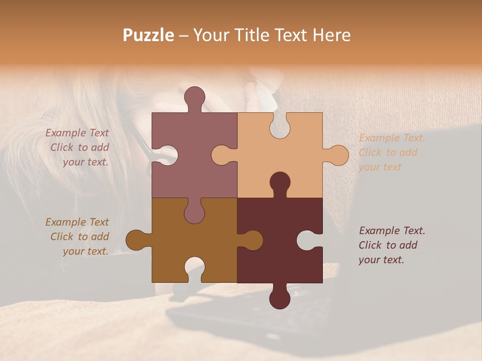 Child Businesswoman Wireless PowerPoint Template