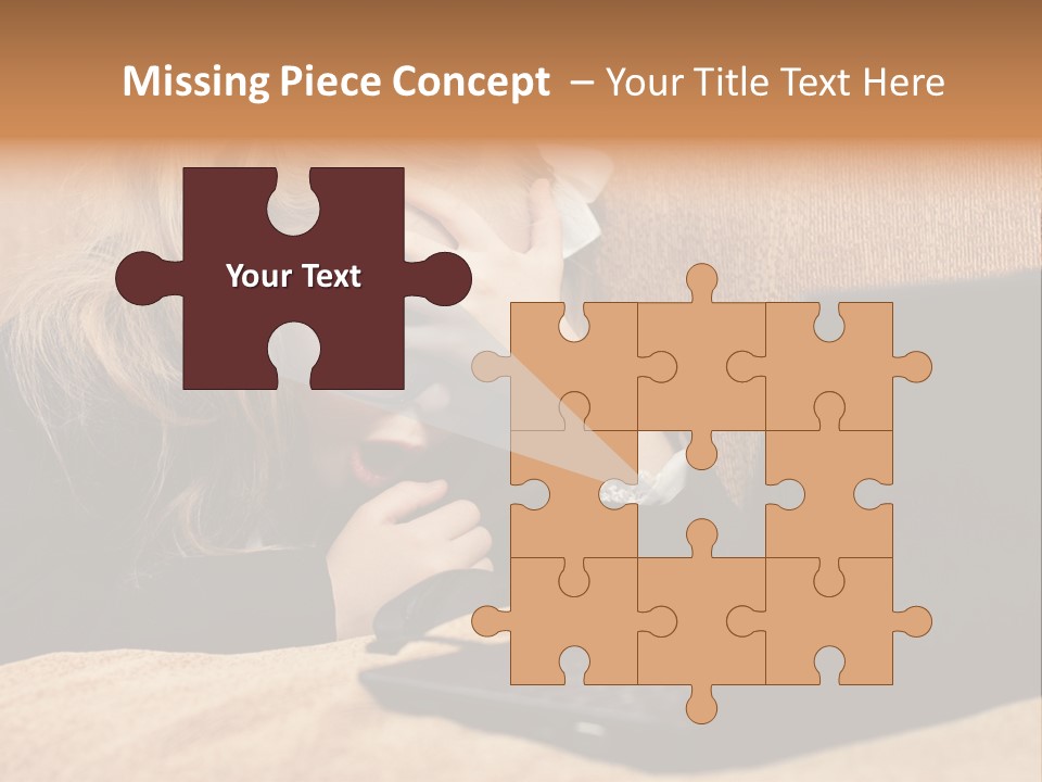 Child Businesswoman Wireless PowerPoint Template