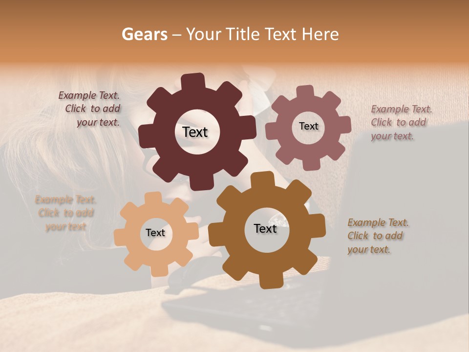 Child Businesswoman Wireless PowerPoint Template