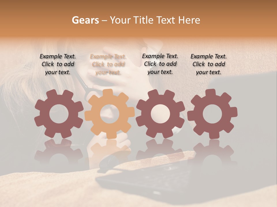 Child Businesswoman Wireless PowerPoint Template