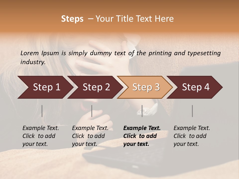 Child Businesswoman Wireless PowerPoint Template