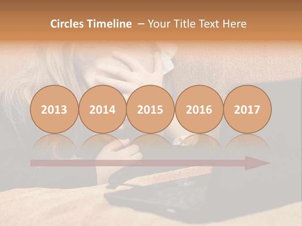 Child Businesswoman Wireless PowerPoint Template