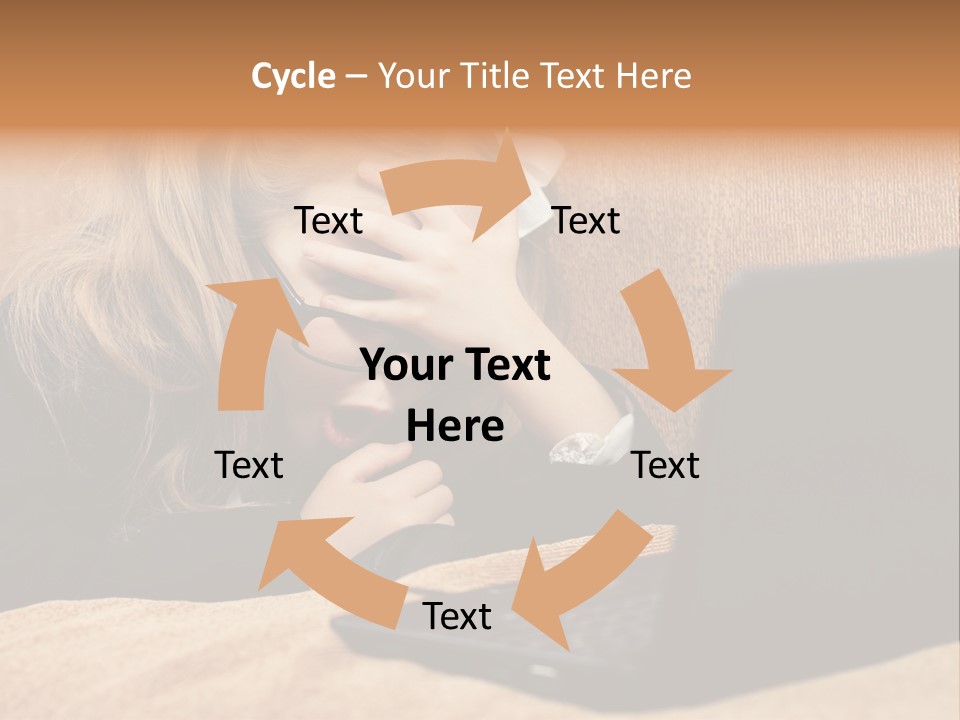 Child Businesswoman Wireless PowerPoint Template