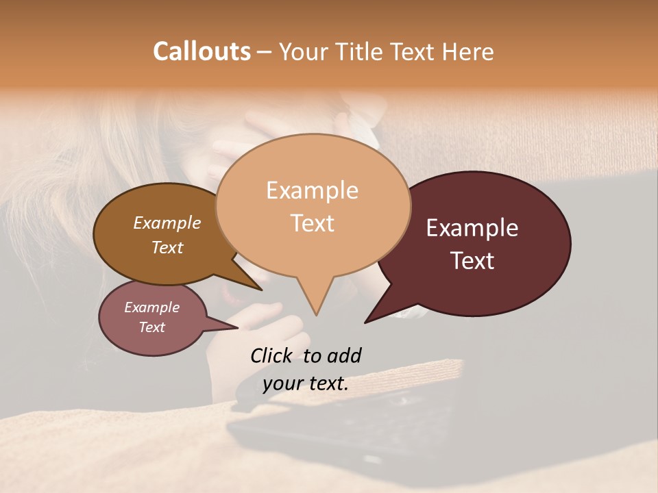 Child Businesswoman Wireless PowerPoint Template