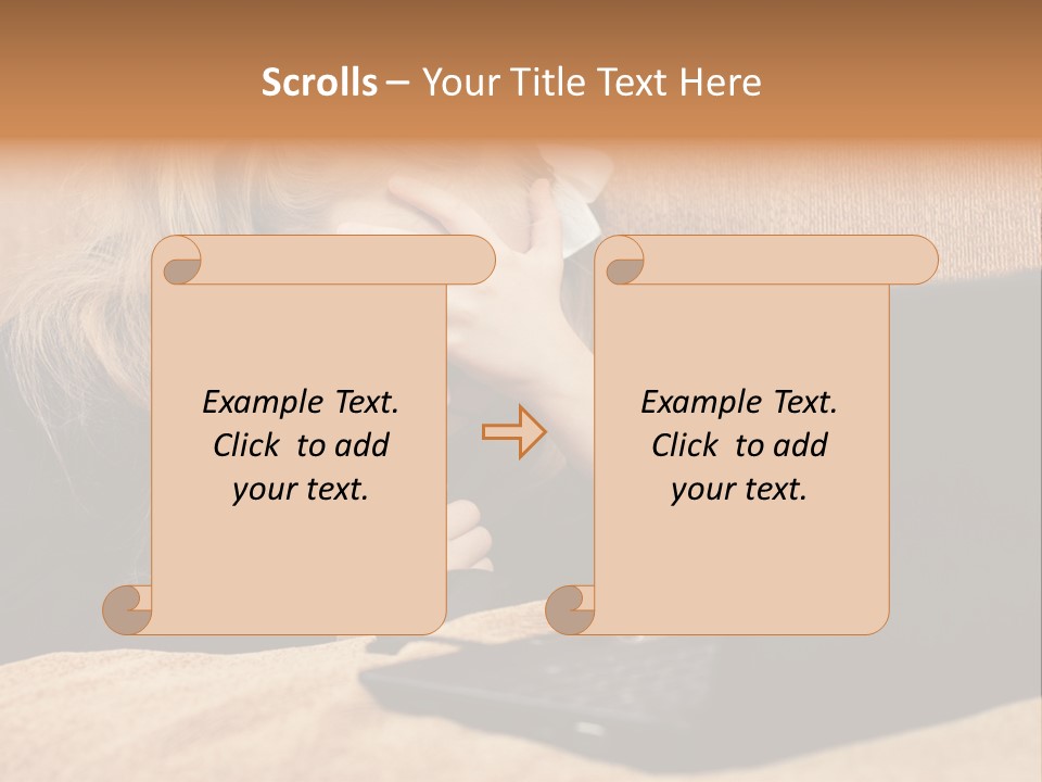 Child Businesswoman Wireless PowerPoint Template
