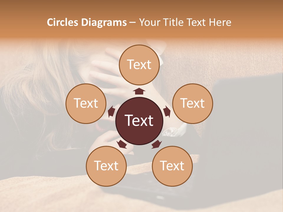 Child Businesswoman Wireless PowerPoint Template