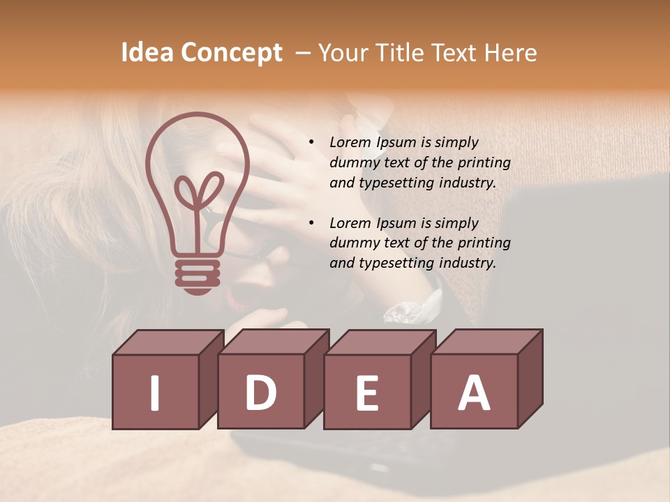 Child Businesswoman Wireless PowerPoint Template