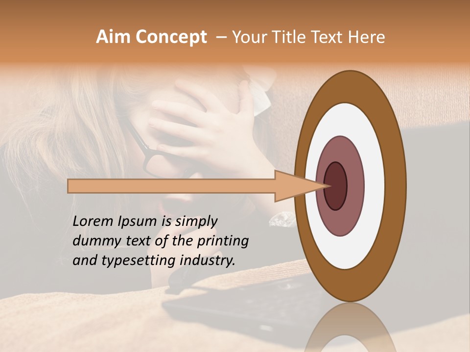 Child Businesswoman Wireless PowerPoint Template