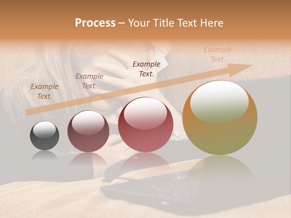 Child Businesswoman Wireless PowerPoint Template