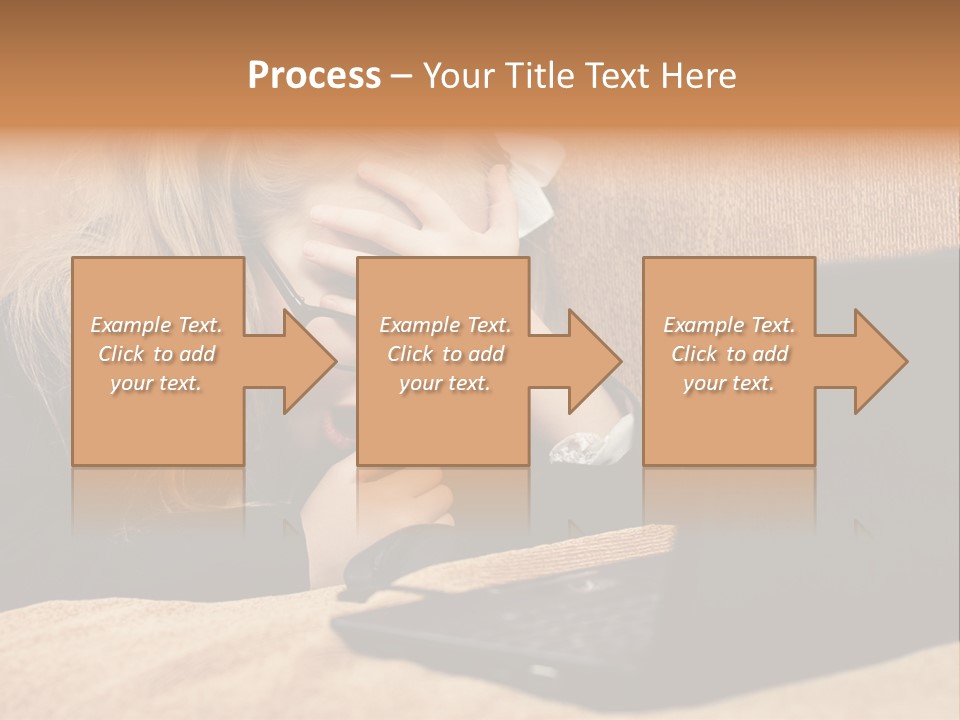 Child Businesswoman Wireless PowerPoint Template