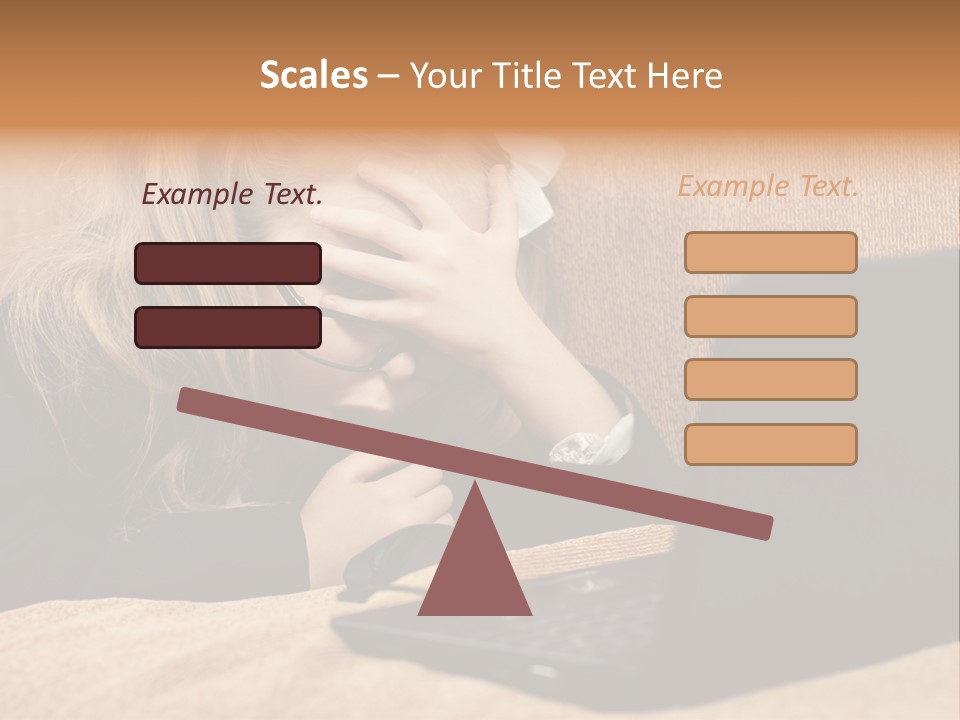 Child Businesswoman Wireless PowerPoint Template