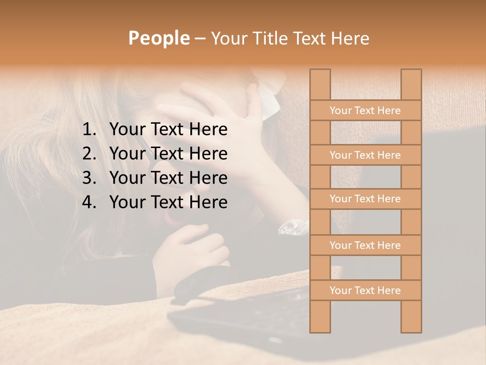 Child Businesswoman Wireless PowerPoint Template