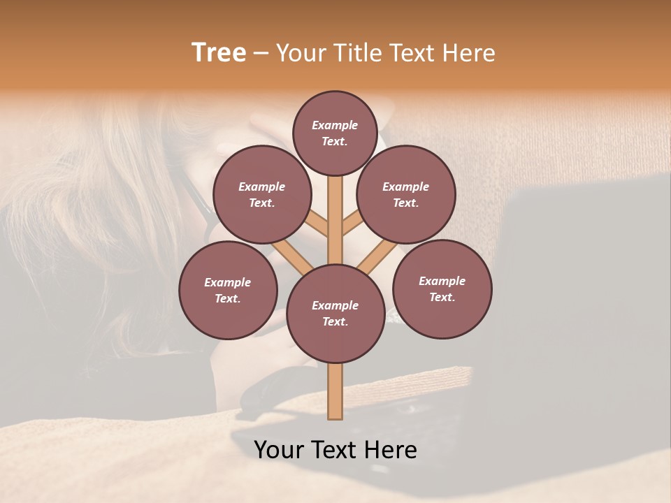 Child Businesswoman Wireless PowerPoint Template