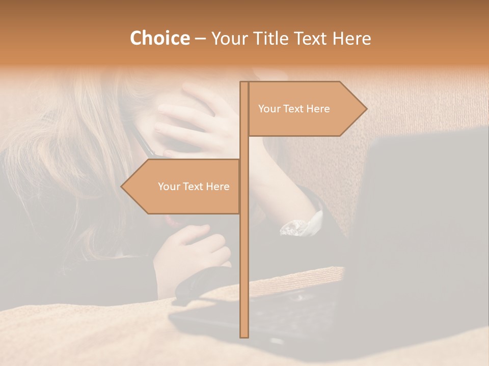 Child Businesswoman Wireless PowerPoint Template