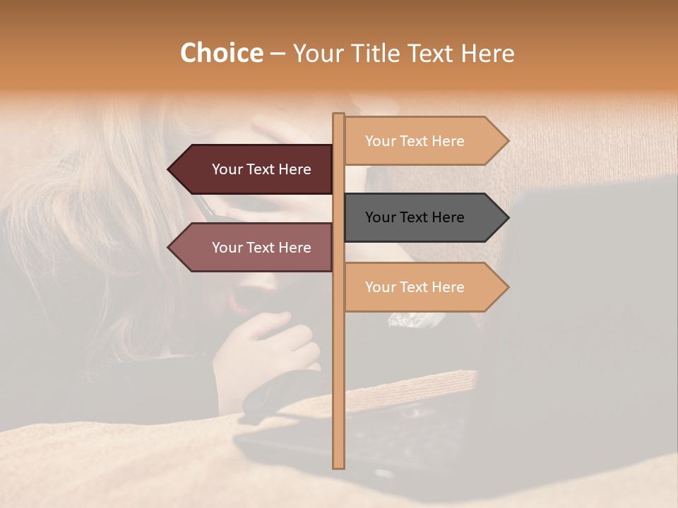 Child Businesswoman Wireless PowerPoint Template