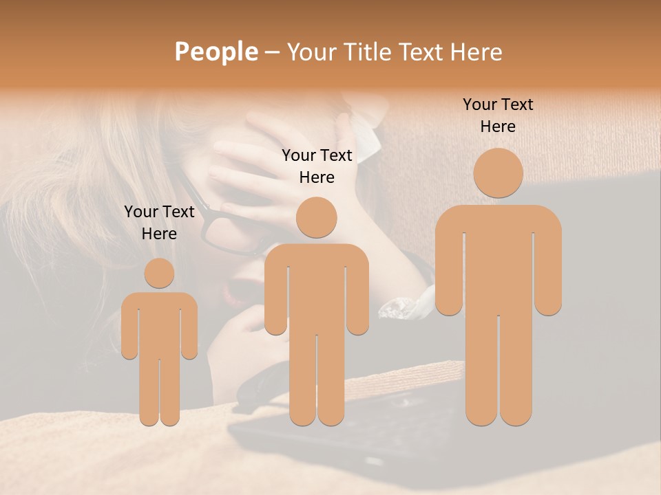 Child Businesswoman Wireless PowerPoint Template