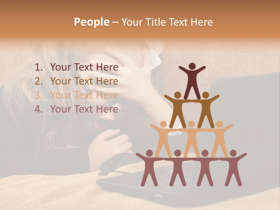 Child Businesswoman Wireless PowerPoint Template