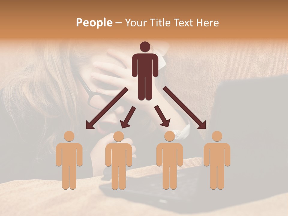 Child Businesswoman Wireless PowerPoint Template