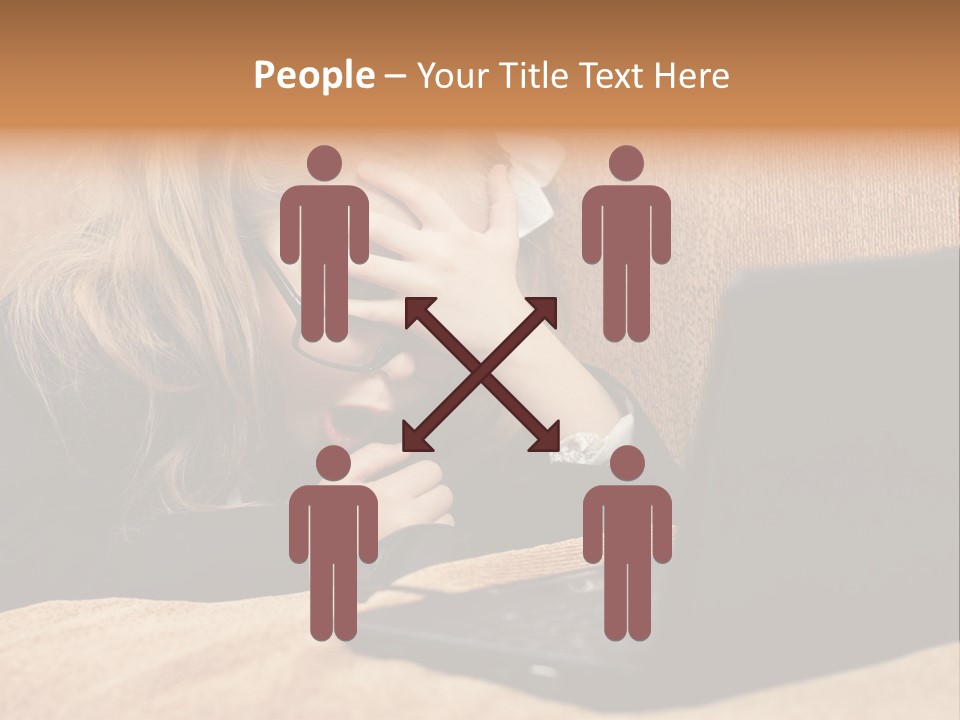 Child Businesswoman Wireless PowerPoint Template