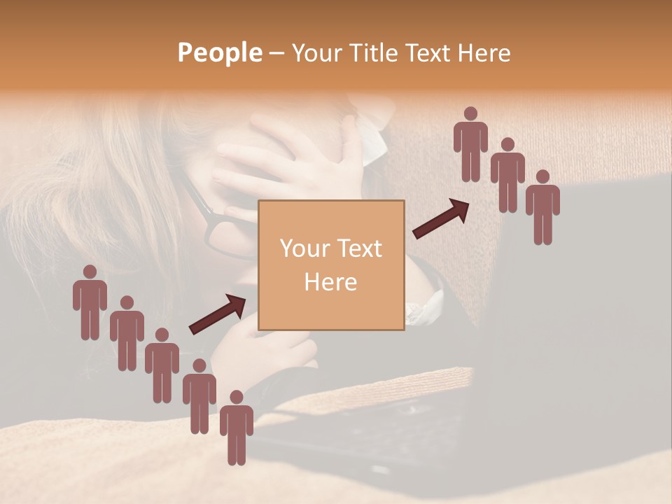 Child Businesswoman Wireless PowerPoint Template