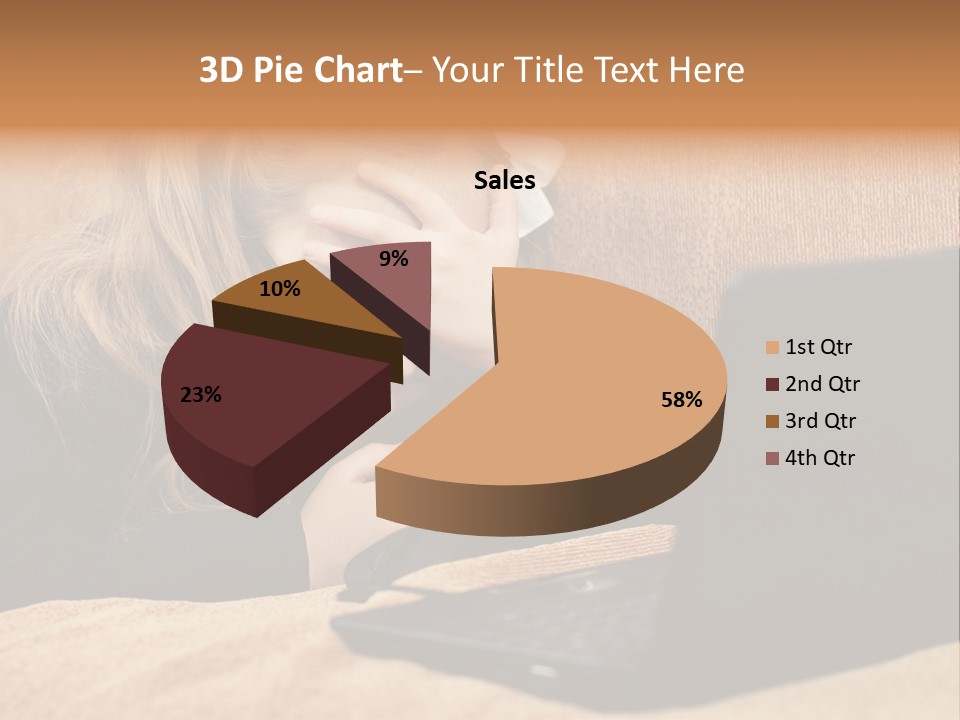 Child Businesswoman Wireless PowerPoint Template