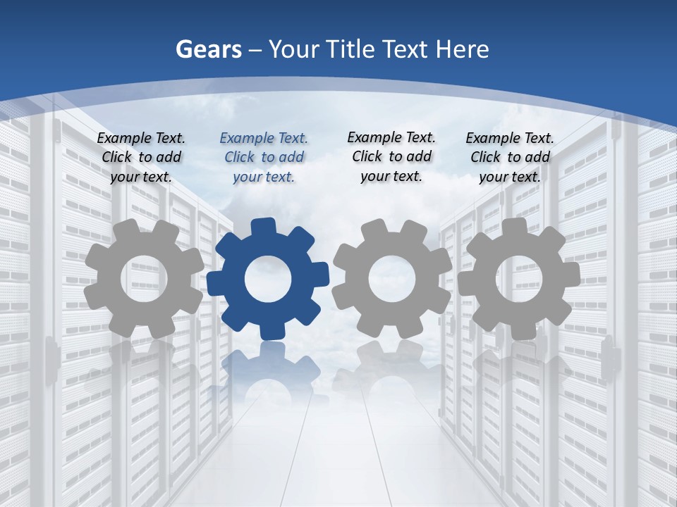 Rack Server Data PowerPoint Template