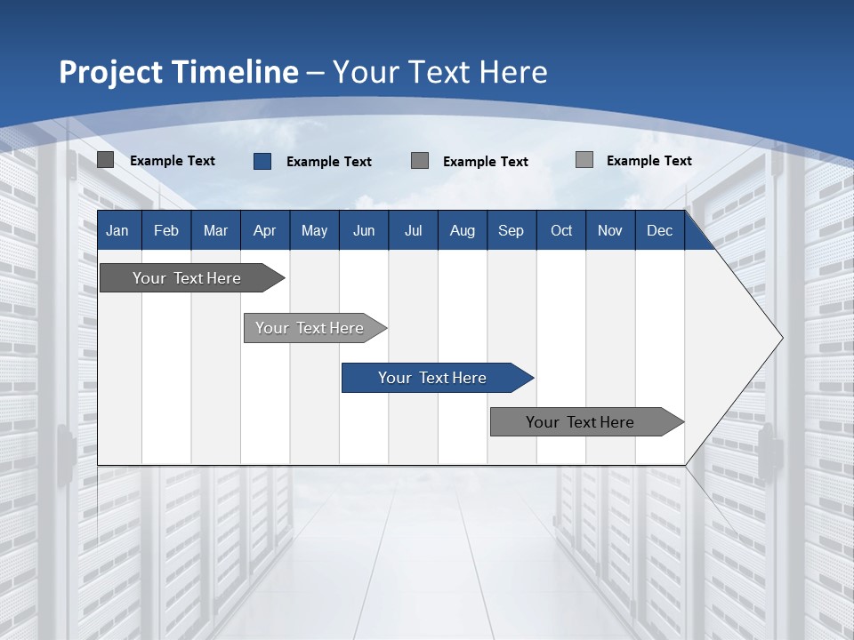 Rack Server Data PowerPoint Template