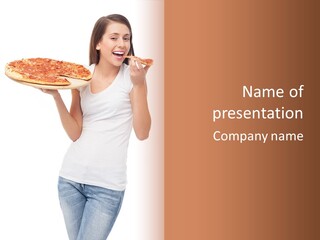 Girl Smile Positive PowerPoint Template