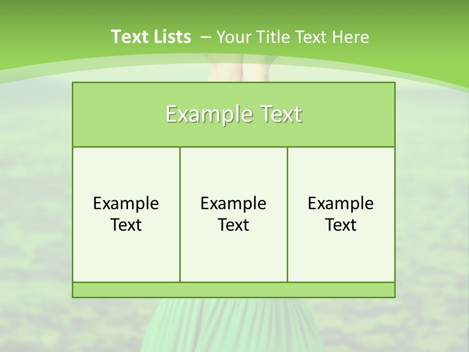 A Woman In A Green Dress Holding A Pink Flower PowerPoint Template