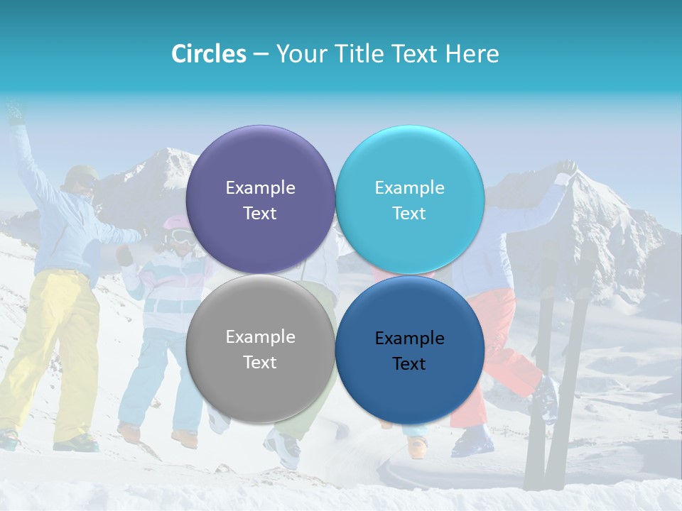 Jumping Skier Cold PowerPoint Template