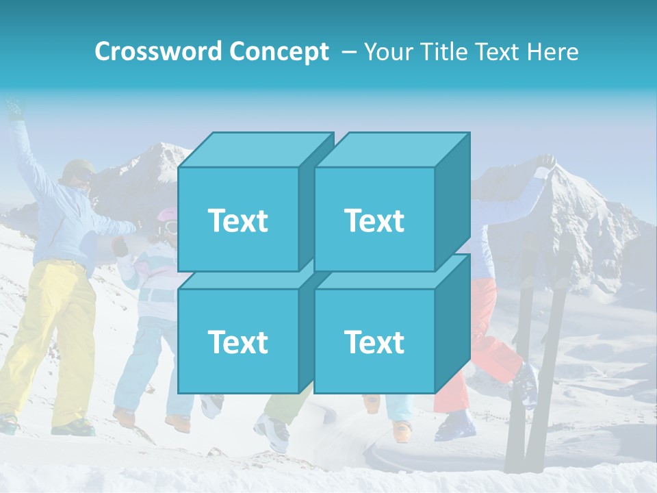 Jumping Skier Cold PowerPoint Template