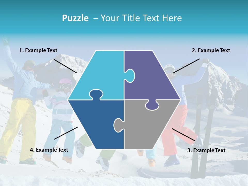 Jumping Skier Cold PowerPoint Template