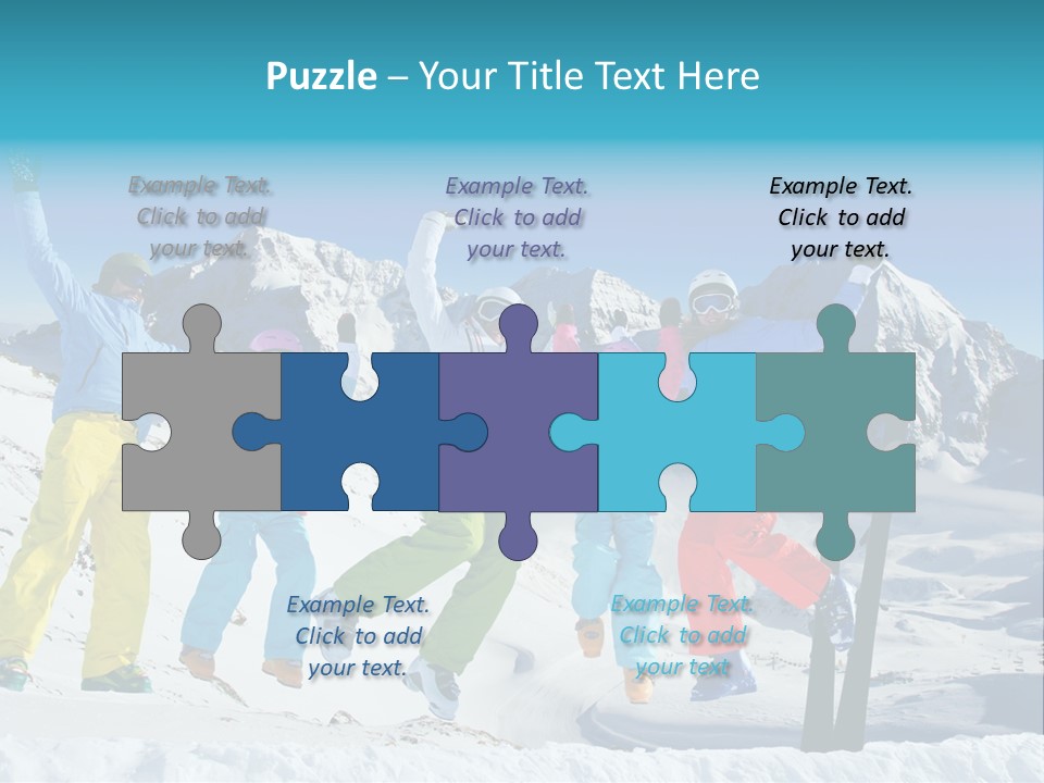 Jumping Skier Cold PowerPoint Template