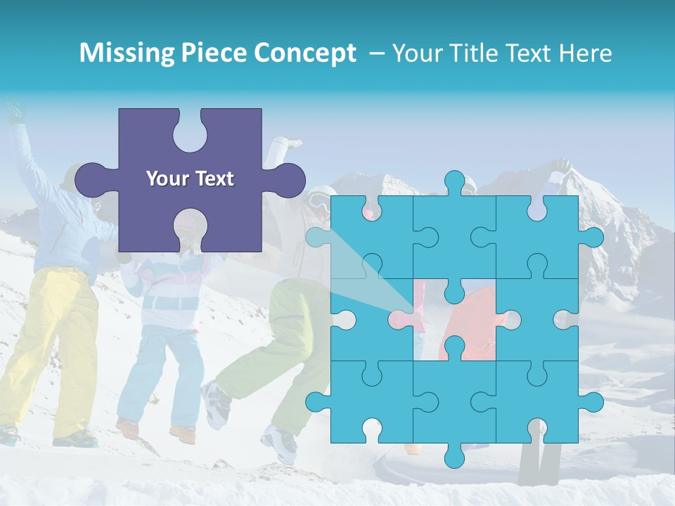 Jumping Skier Cold PowerPoint Template
