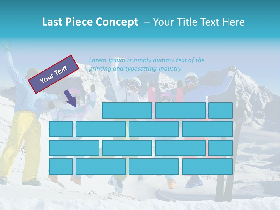 Jumping Skier Cold PowerPoint Template