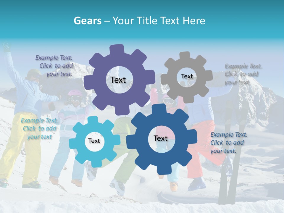 Jumping Skier Cold PowerPoint Template