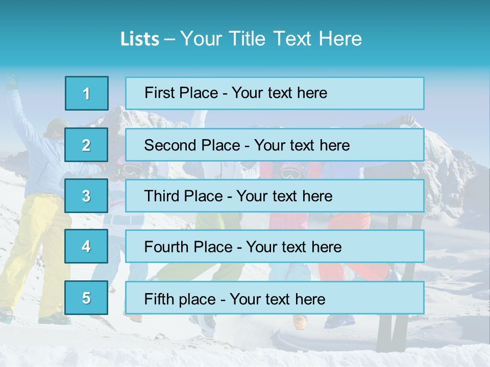Jumping Skier Cold PowerPoint Template