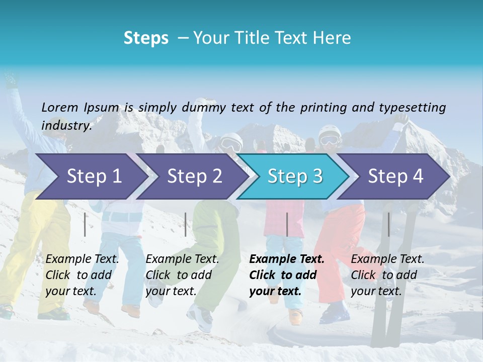 Jumping Skier Cold PowerPoint Template