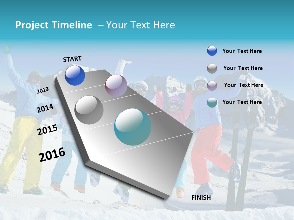 Jumping Skier Cold PowerPoint Template