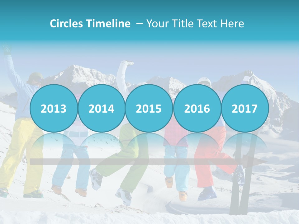 Jumping Skier Cold PowerPoint Template