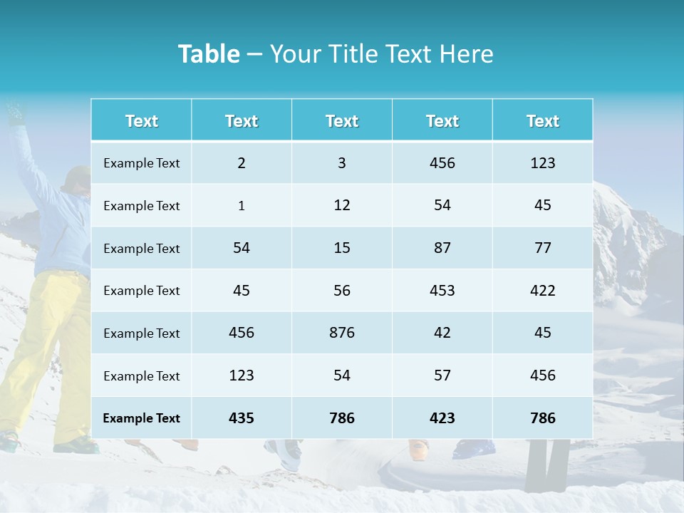 Jumping Skier Cold PowerPoint Template
