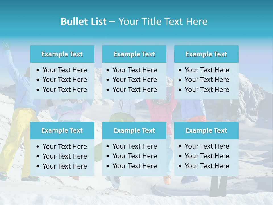 Jumping Skier Cold PowerPoint Template