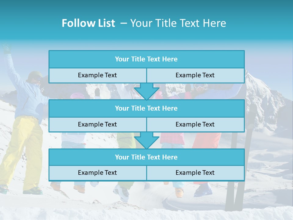 Jumping Skier Cold PowerPoint Template