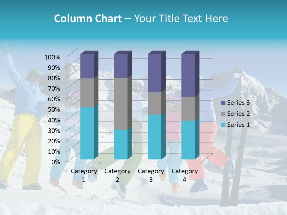 Jumping Skier Cold PowerPoint Template